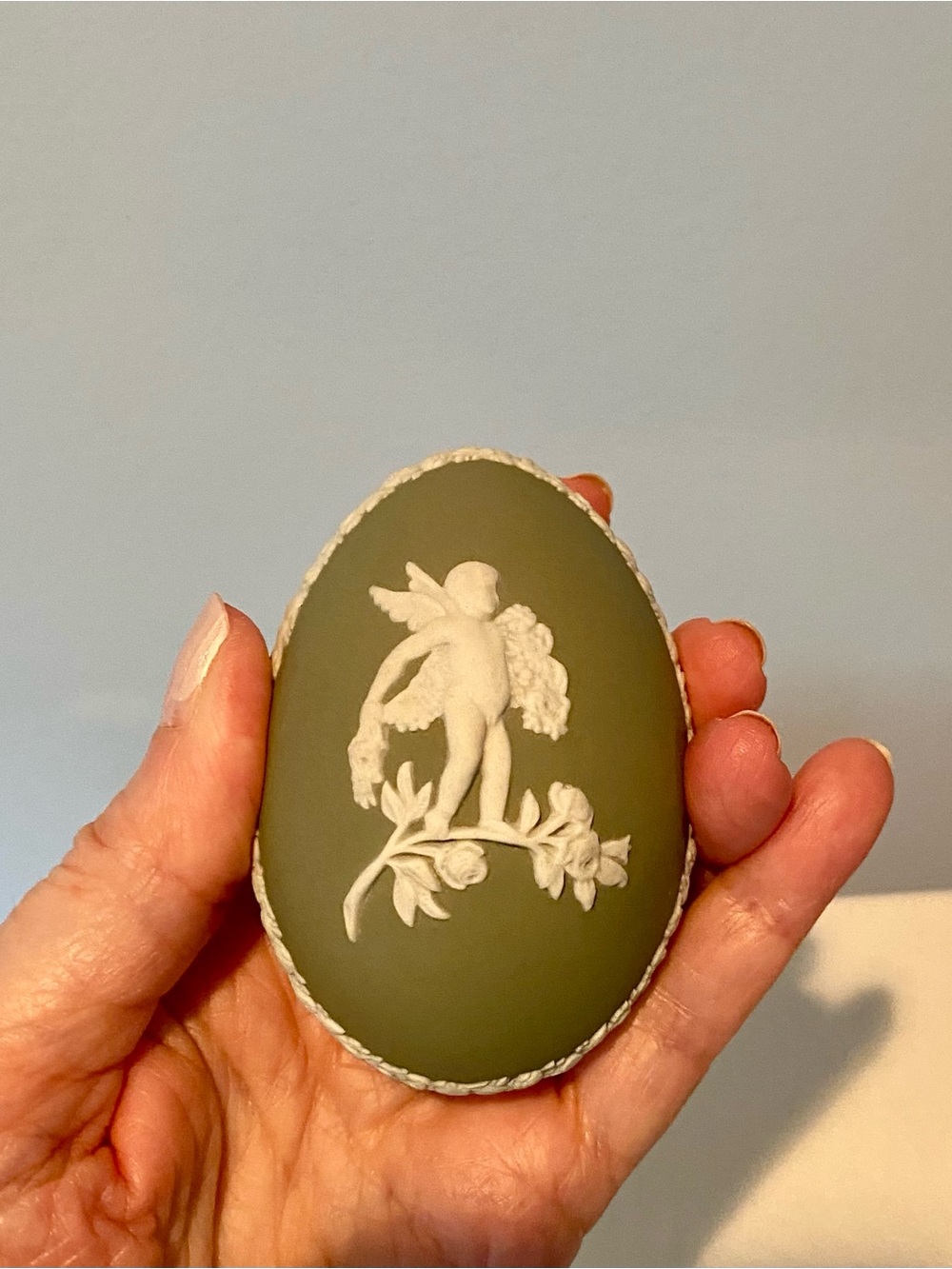 Wedgwood Jasperware oval trinket box